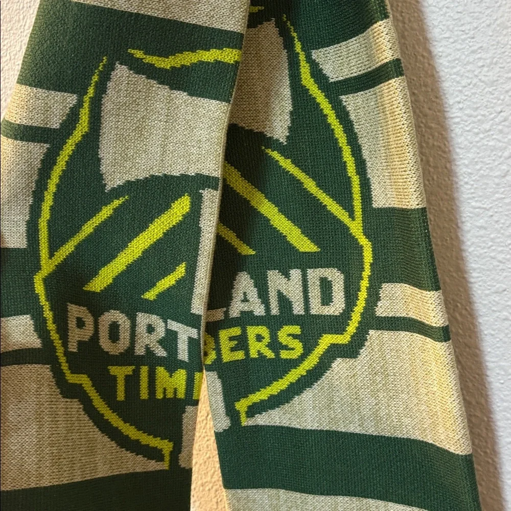 Adidas Portland Timbers Green and Gray Striped Scarf